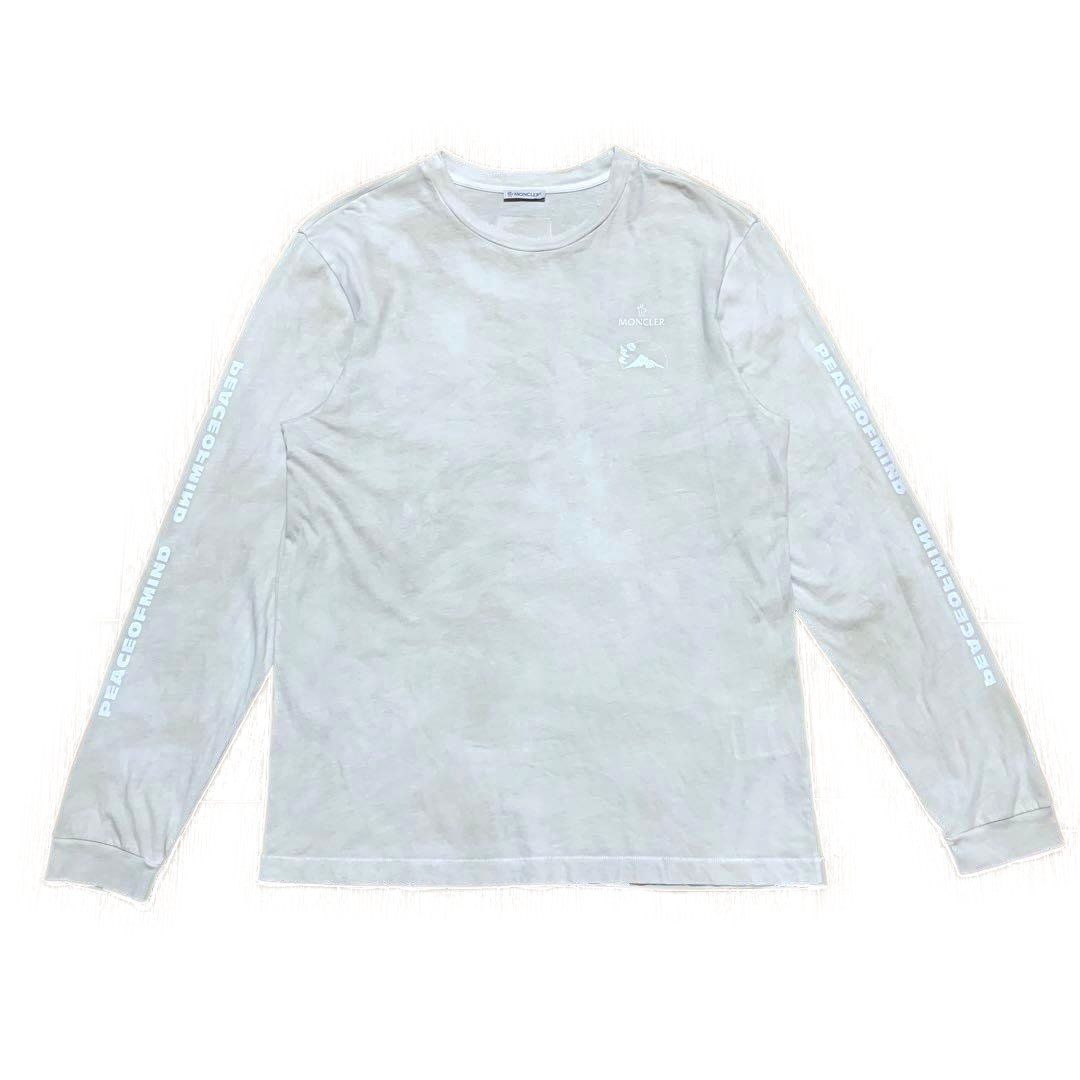 モンクレール　ロンT 長袖Tシャツ　ダメージ加工　サイズM 4S177 モンクレール 2021 ロンT 長袖Tシャツ ダメージ加工 サイズM 4S177