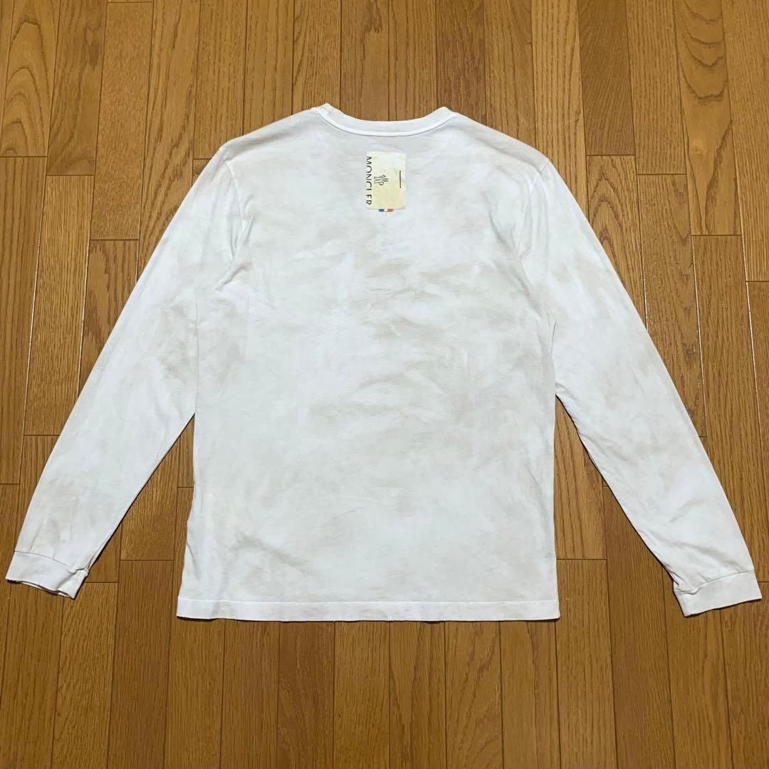モンクレール　ロンT 長袖Tシャツ　ダメージ加工　サイズM 4S177 モンクレール 2021 ロンT 長袖Tシャツ ダメージ加工 サイズM 4S177