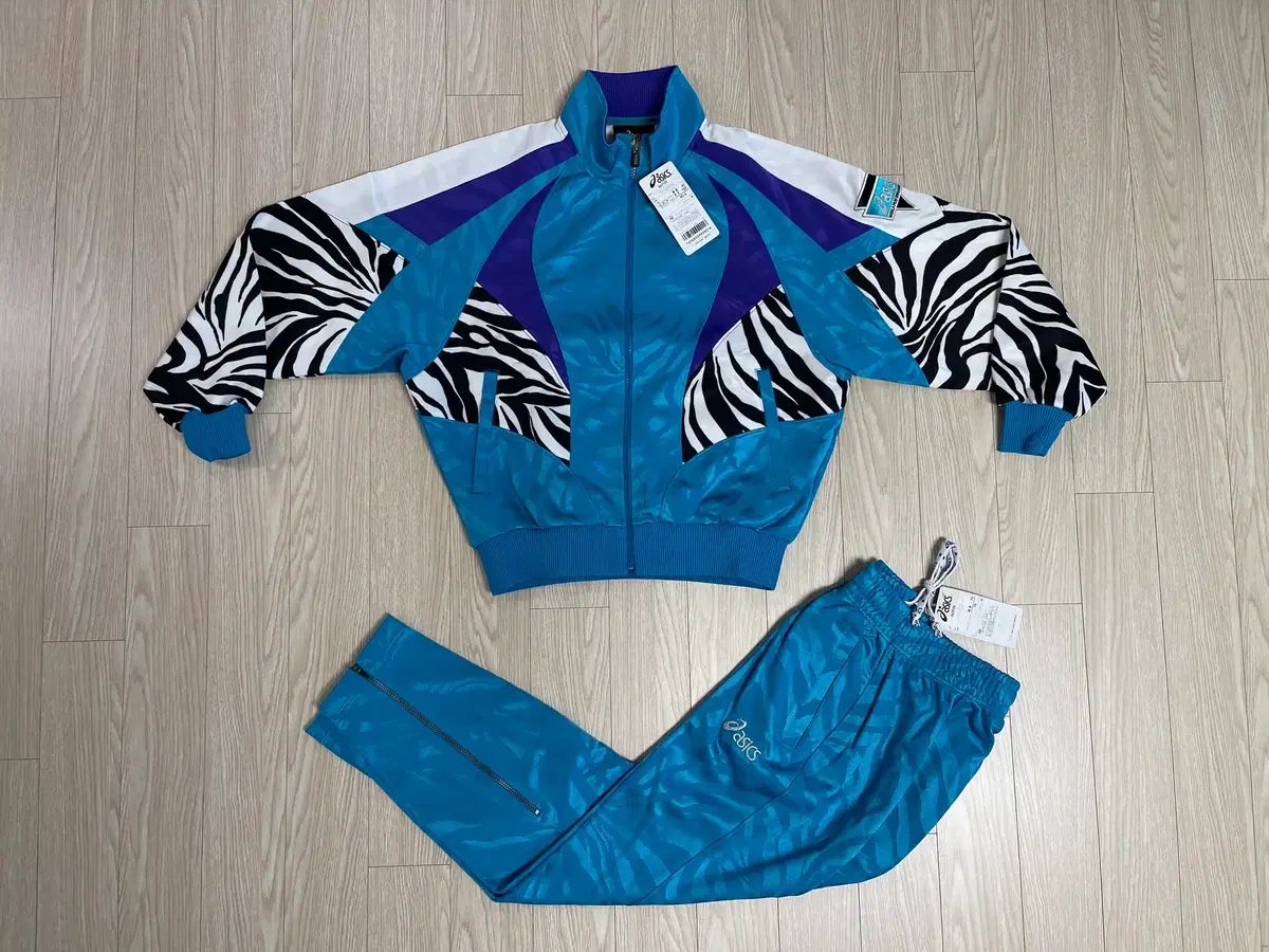 アシックス ゼブラ 90s オールド トラックジャージ セットアップ 4番