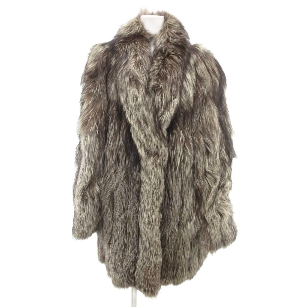 サガフォックス SAGA FOX 銀サガ ファーコート 毛皮 シルバー