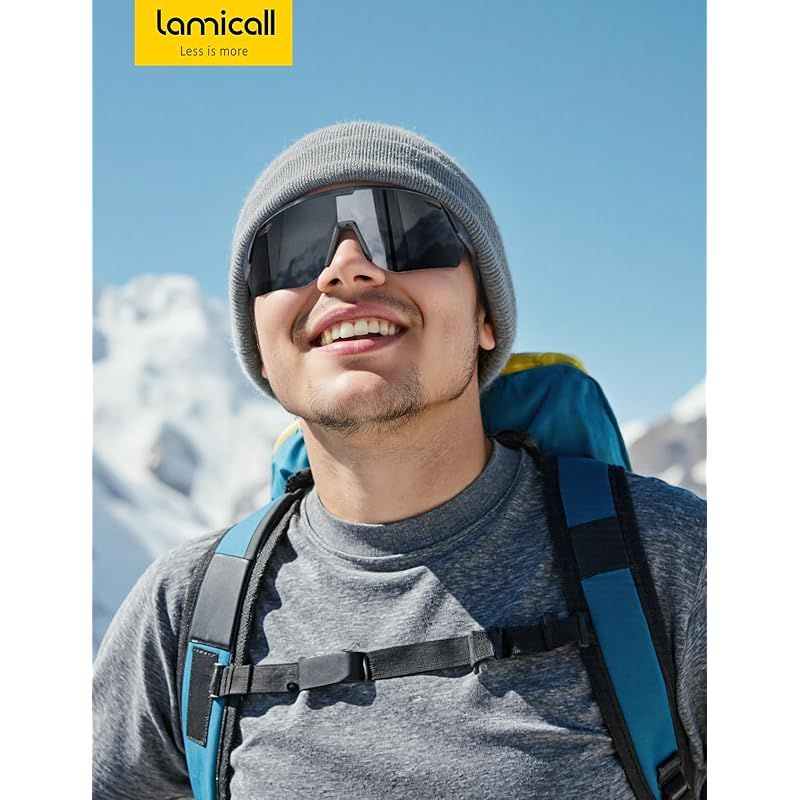 Lamicall] スポーツサングラス 偏光レンズ 自転車 登山 釣り 野球