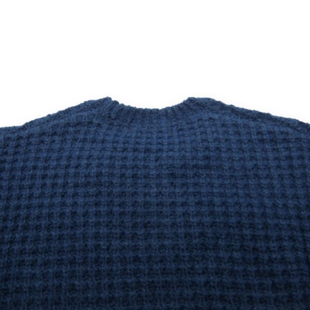 SUPREME 25aw SMALL BOX LOGO WAFFLE SWEATER NAVY サイズM