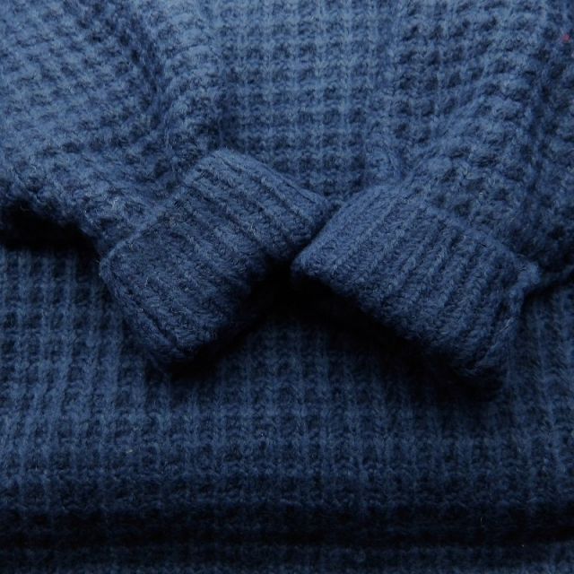 SUPREME 25aw SMALL BOX LOGO WAFFLE SWEATER NAVY サイズM