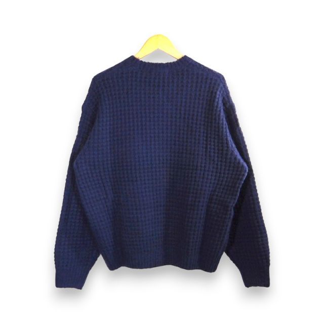 SUPREME 25aw SMALL BOX LOGO WAFFLE SWEATER NAVY サイズM