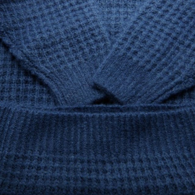 SUPREME 25aw SMALL BOX LOGO WAFFLE SWEATER NAVY サイズM