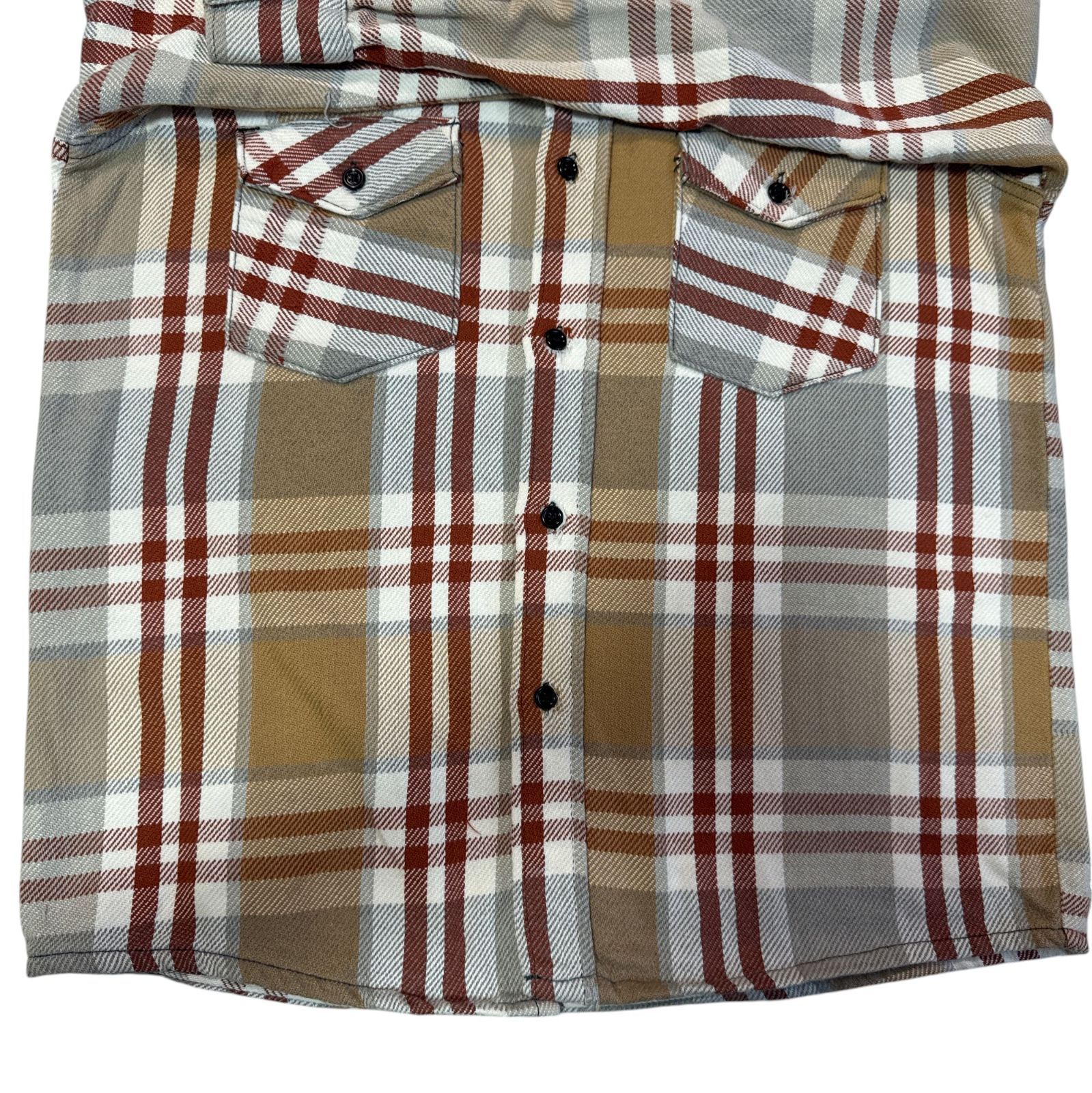 60s - 70s FROSTPROOF ヘビーネルシャツ ベージュ グレー チェック M