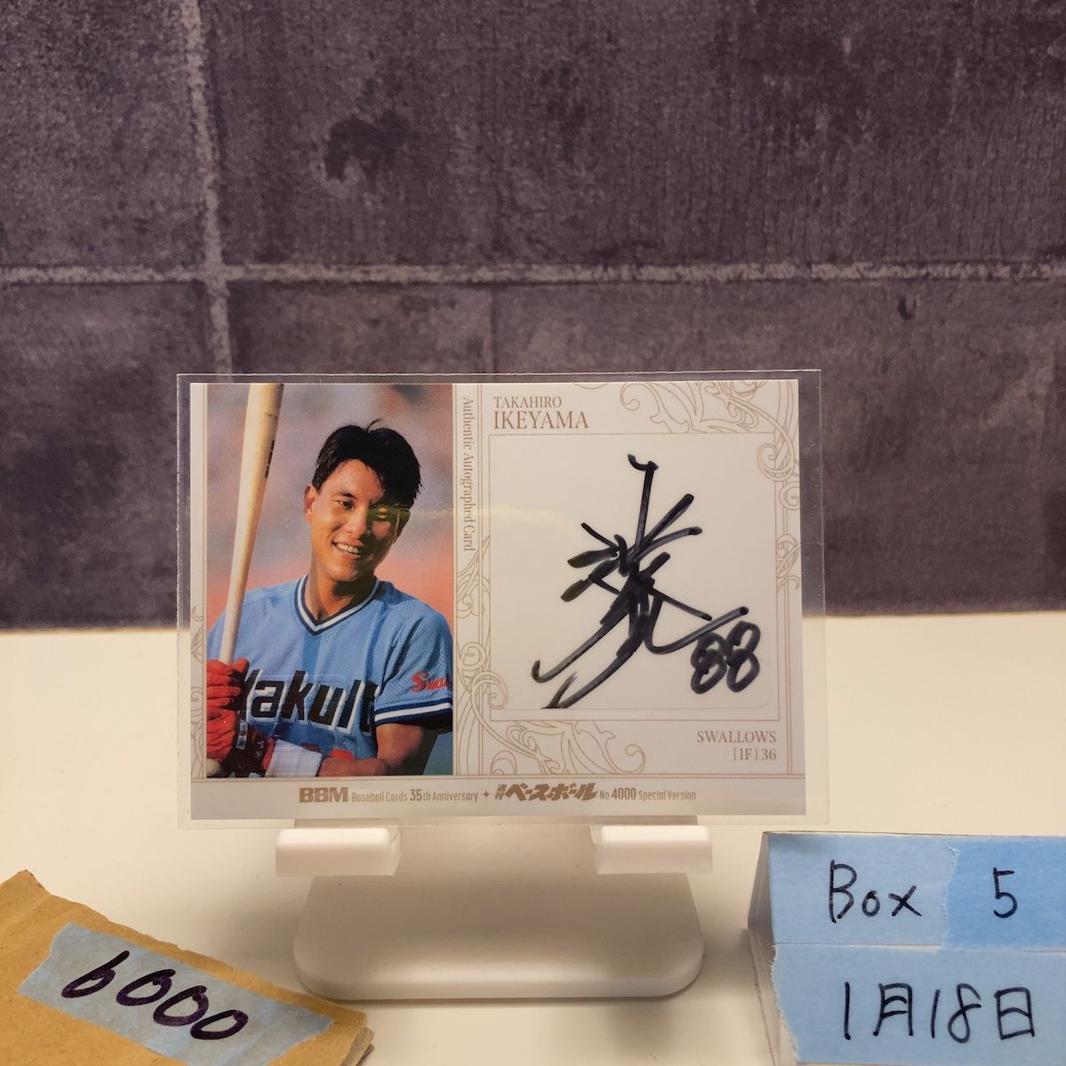 2025 BBM 35th Anniversary 池山隆寛 80/87 直筆サインカード 東京