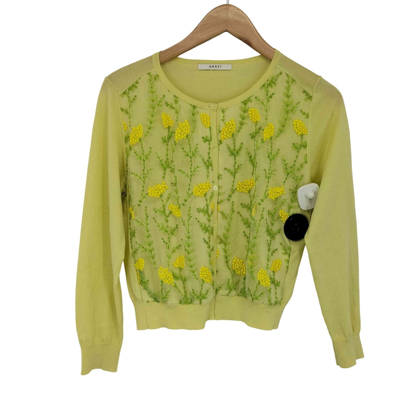 アナイ ANAYI ミモザ刺繍カーディガン レディース JPN：38 - メルカリ