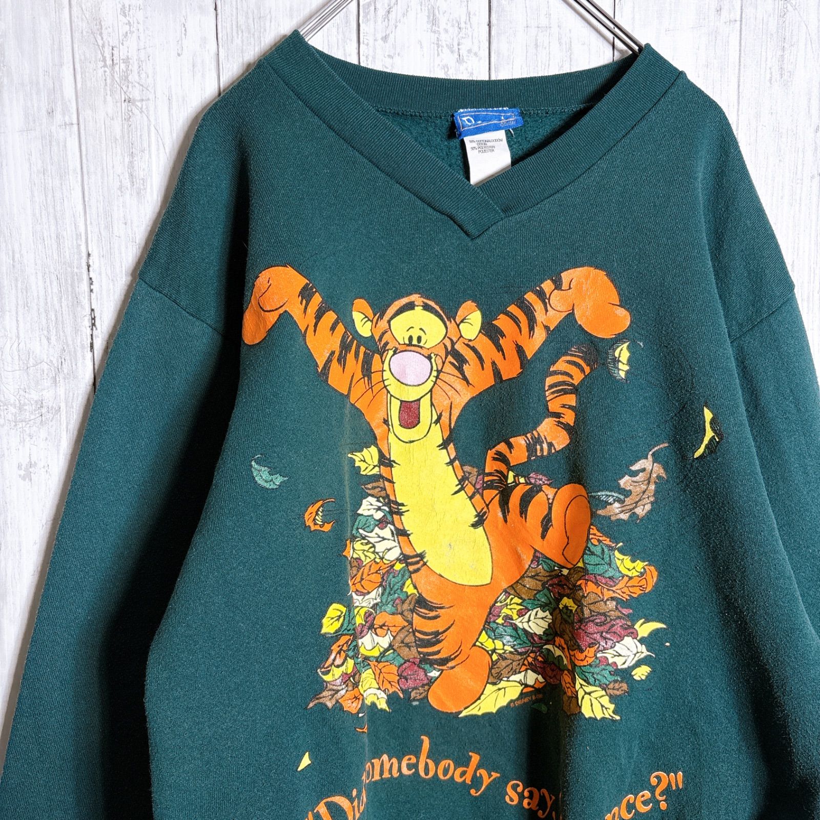 入手困難】90s Vintage 古着 Disney Pooh プーさん ティガー グリーン 