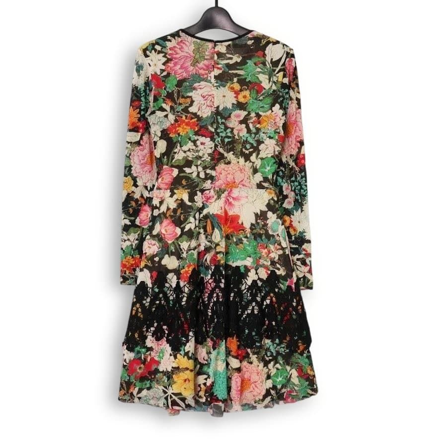 希少】Vivienne Tam ヴィヴィアンタム 長袖ワンピース 38 M 花柄