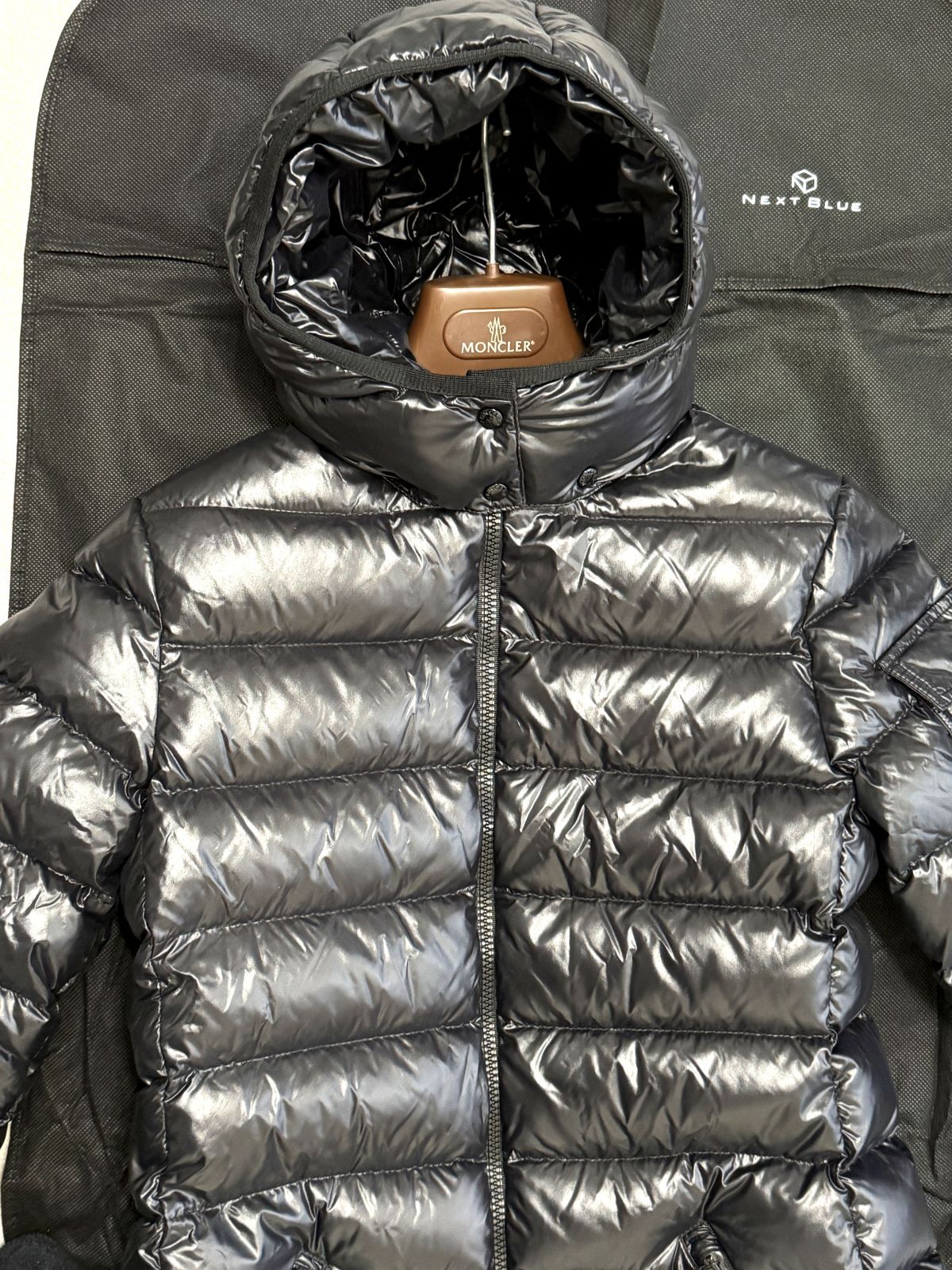 極美品 MONCLER モンクレール Moka ロングダウンジャケット BLACK 