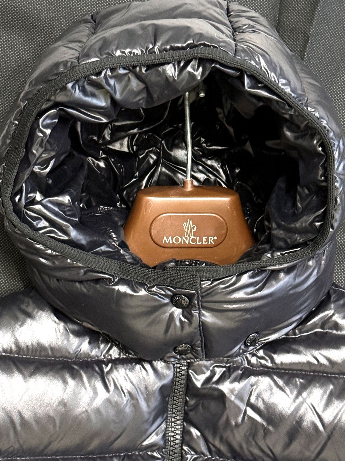 極美品 MONCLER モンクレール Moka ロングダウンジャケット BLACK 