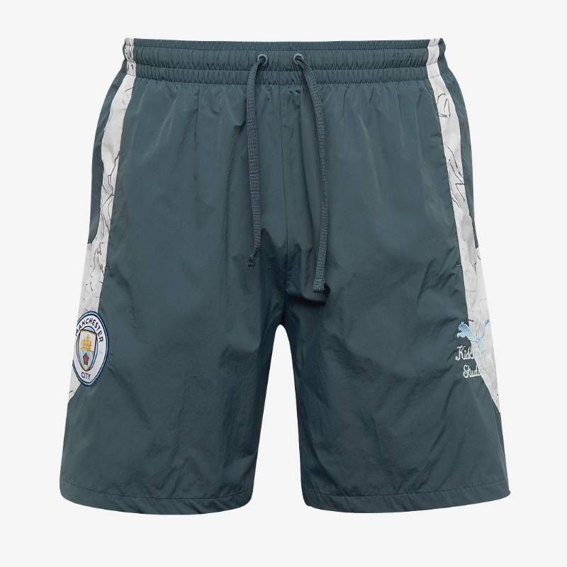 【送料無料・匿名配送】PUMA プーマ マンチェスター・シティ 2025 x KidSuper CWC トラベルショーツ ショートパンツ 短パン 灰（グレースカイズ）薄緑（フロステッドデュー）新品 正規品 並行輸入 日本未発売