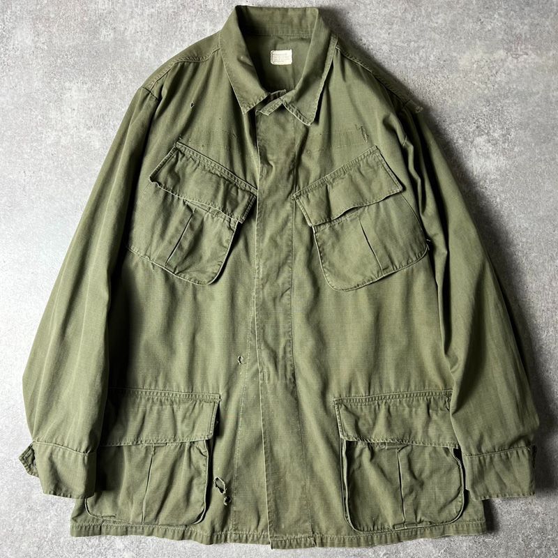 雰囲気系 70s 70年製 US ARMY 米軍実物 4th ジャングルファティーグ