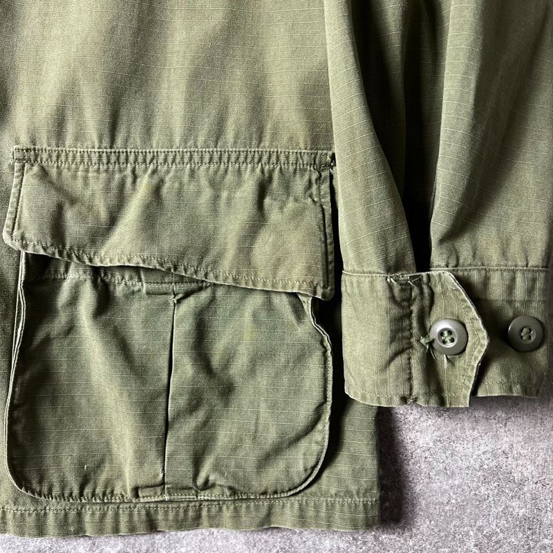 雰囲気系 70s 70年製 US ARMY 米軍実物 4th ジャングルファティーグ