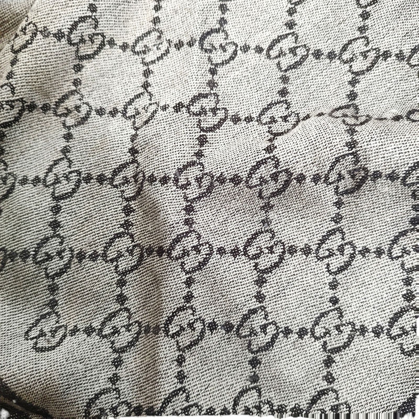 GUCCI グッチ GG柄 フォックスファー シルク ストール F ブラウン