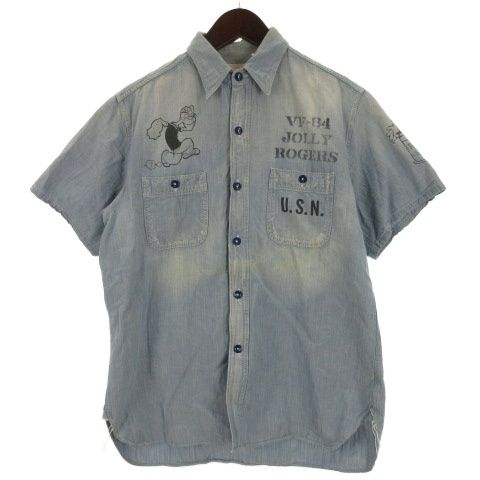 バズリクソンズ BUZZ RICKSON'S シャンブレーシャツ 半袖 ポパイ