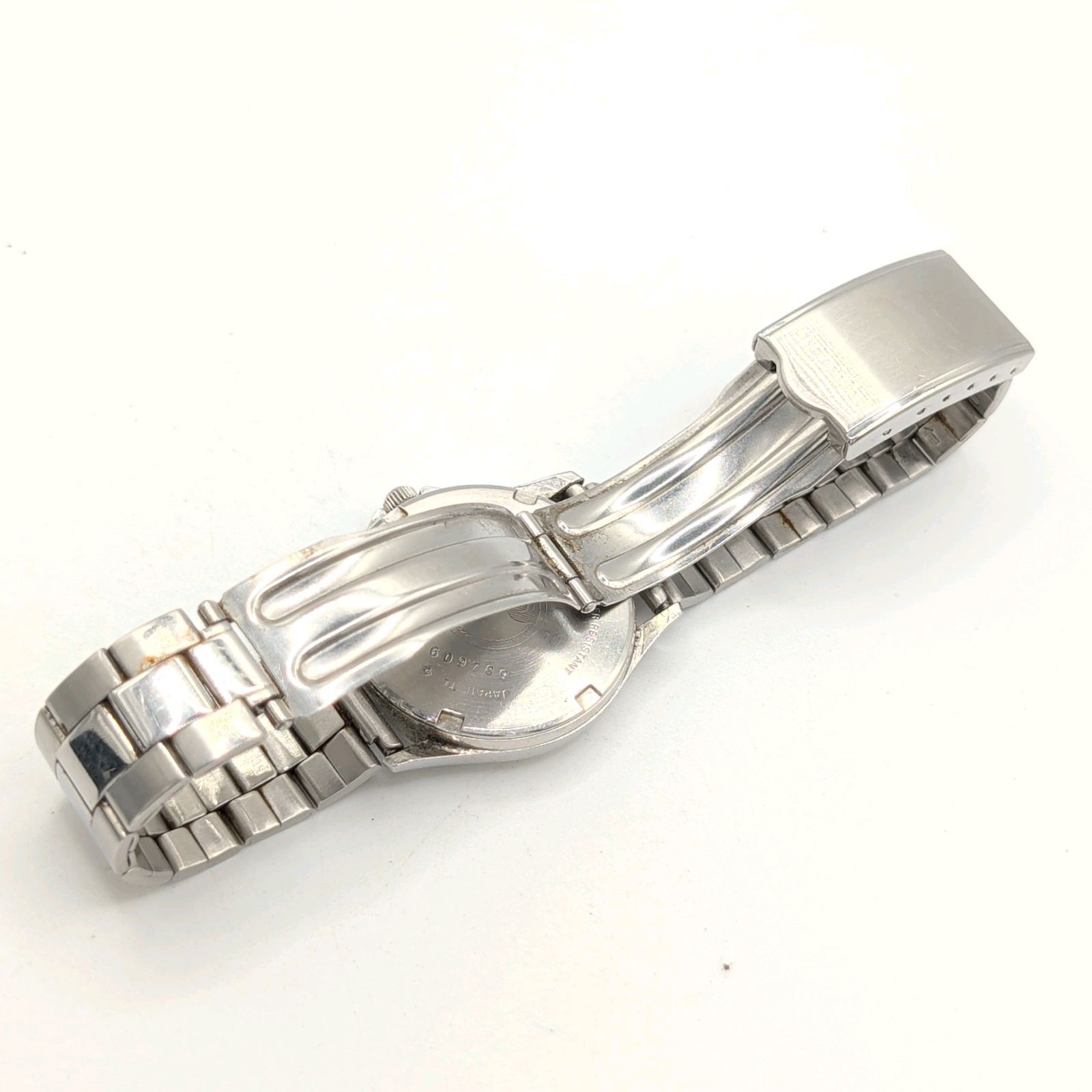 SEIKO Chronos 8123-6310 Watch Quartz Men's Round Silver White Dial