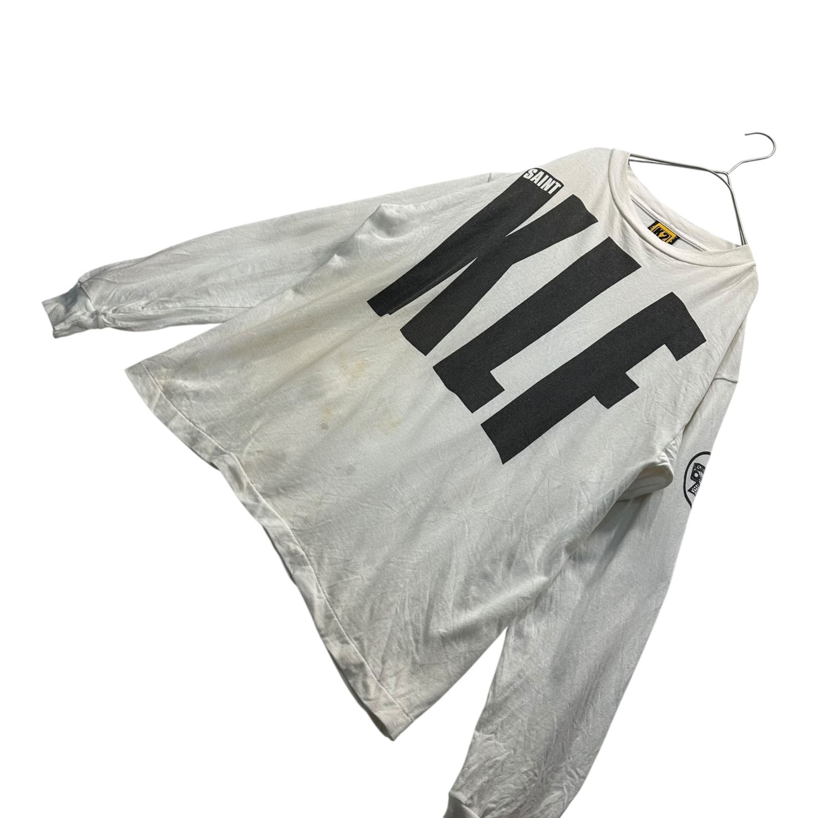 SAINT MICHAEL(セントマイケル) 25AW KLF LS TEE ヴィンテージ 汚れ 