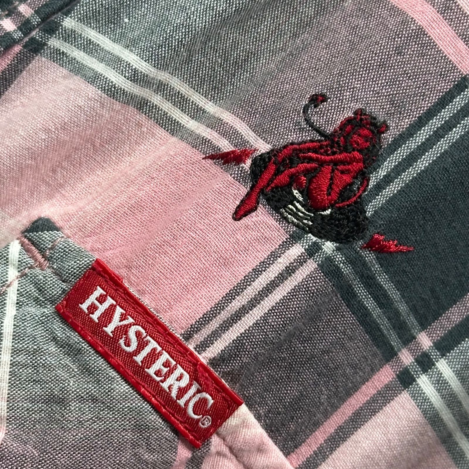HYSTERIC GLAMOUR(ヒステリックグラマー) Devil Embroidered Check 