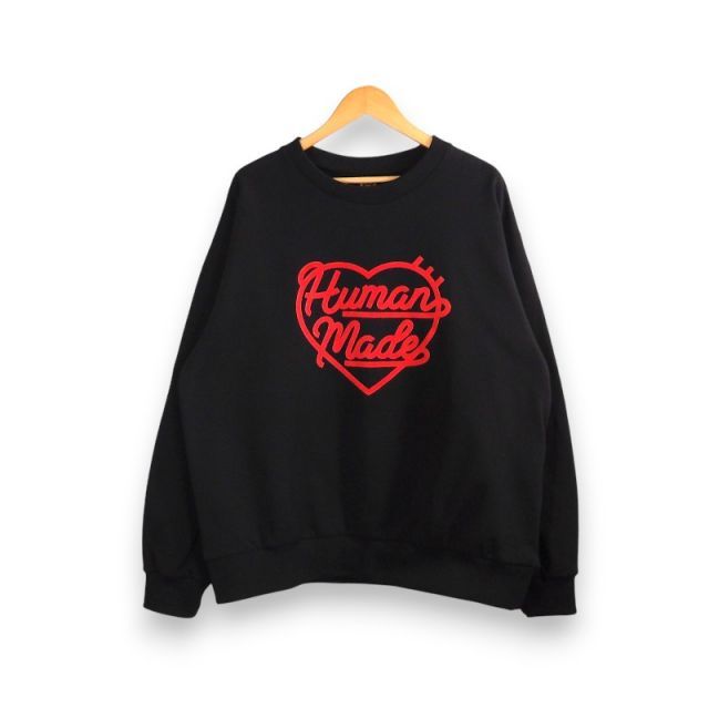 HUMAN MADE HEART COLOR CREWNECK BLACK/RED サイズXL ヒューマン