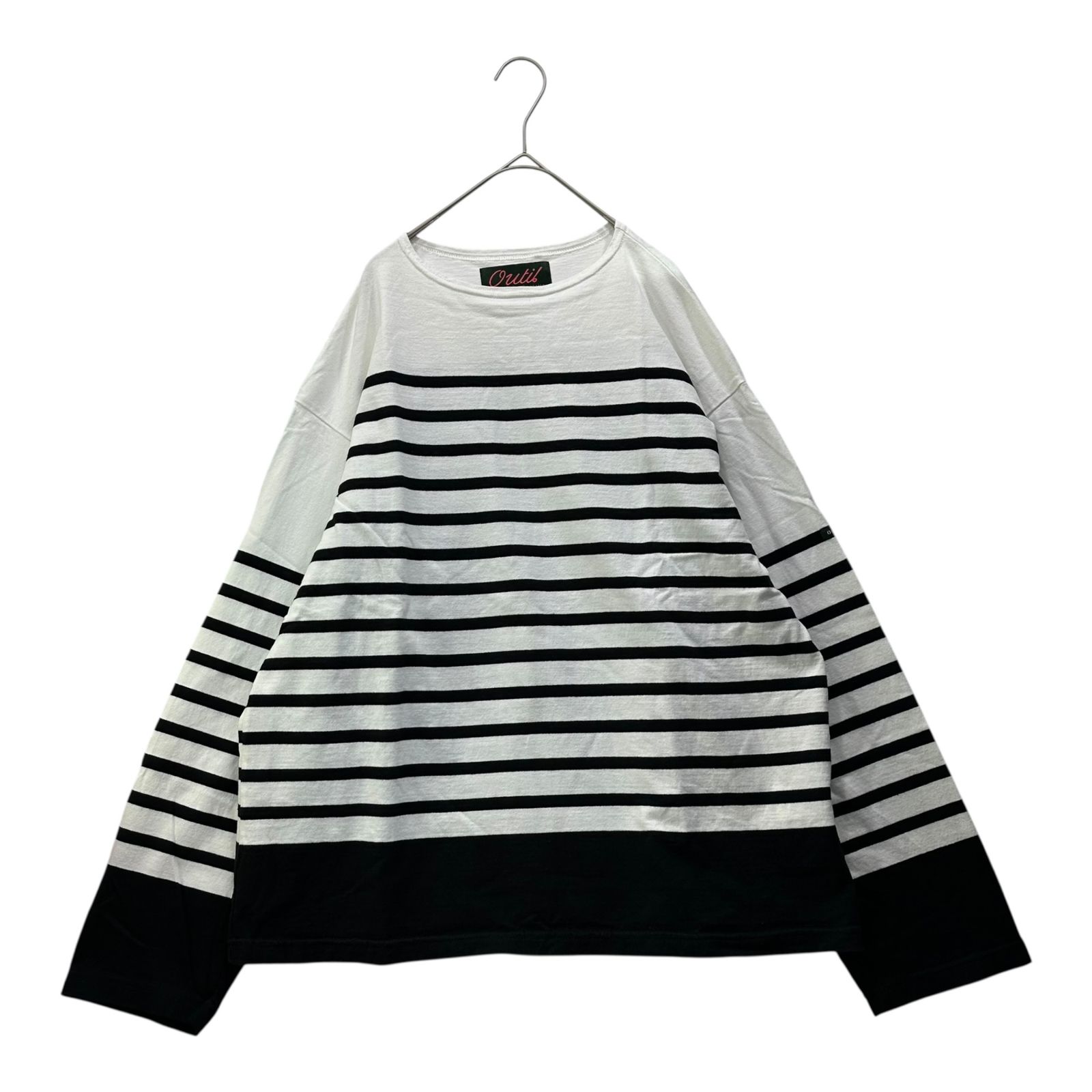 OUTIL(ウティ) TRICOT AAST 長袖 ボーダー バスク シャツ 1 ホワイト