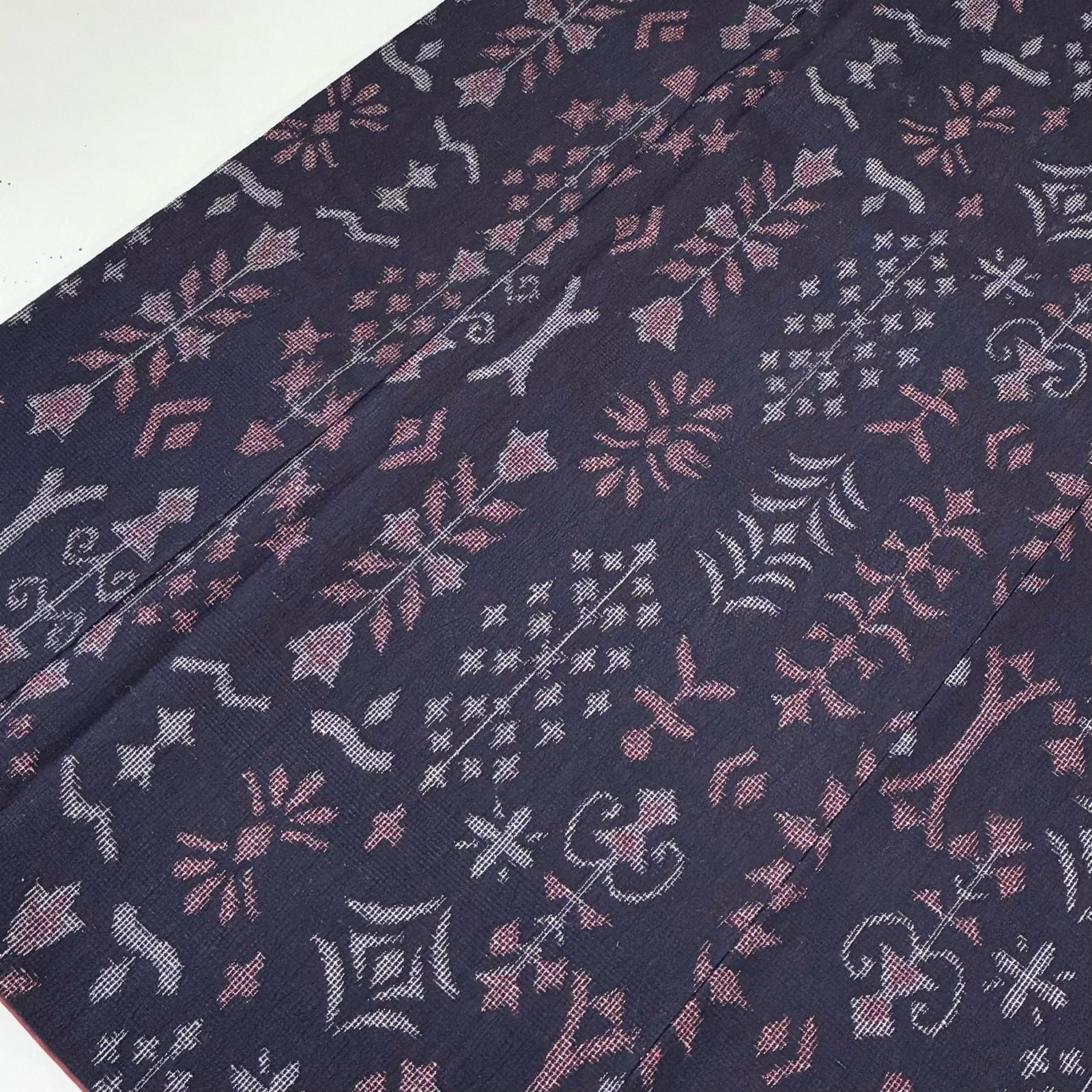 お召し 正絹 飛び柄 黒地 袷 着物 MK-4064 - メルカリ