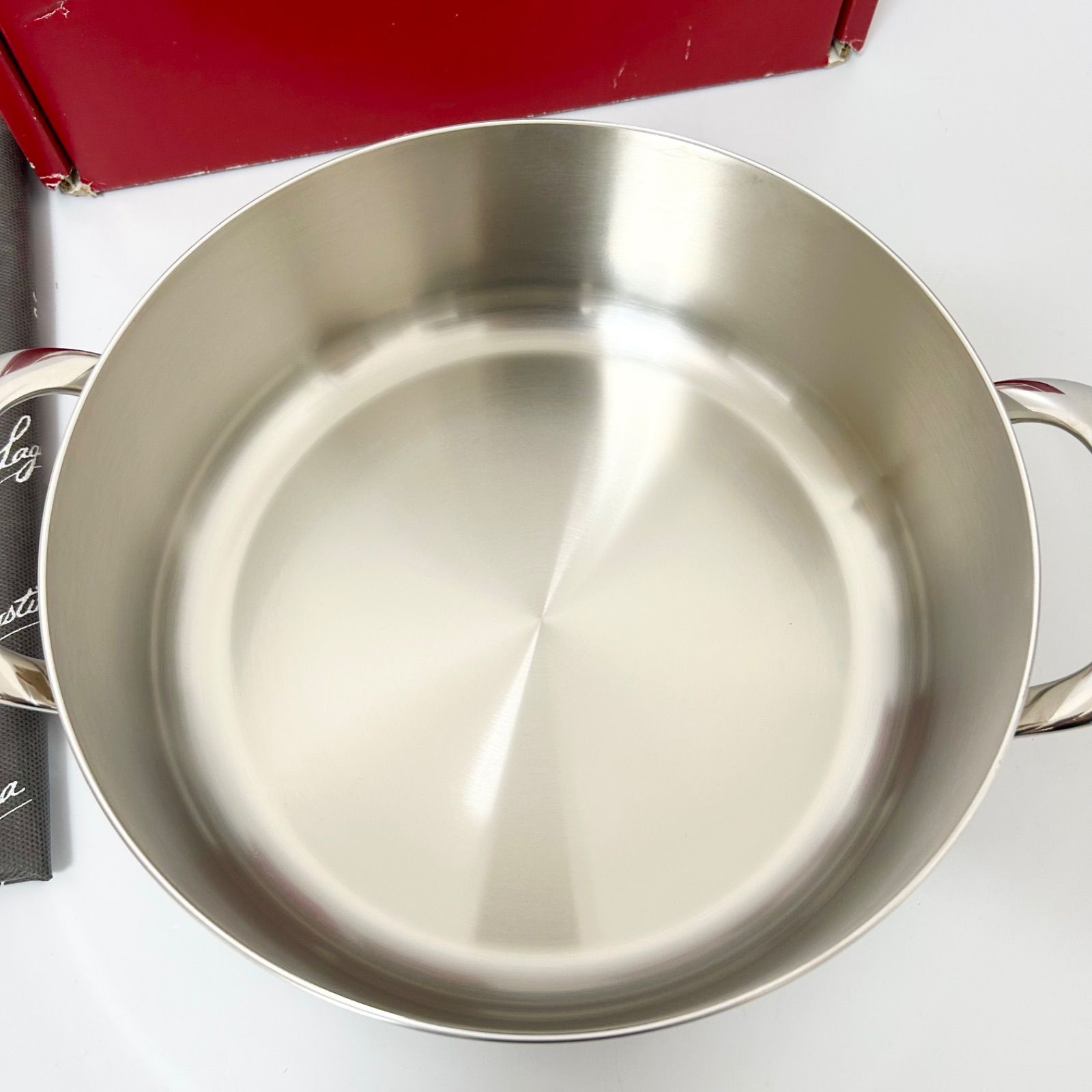 未使用 Lagostina ラゴスティーナ リゾット鍋 24cm 木目フタ 両手鍋