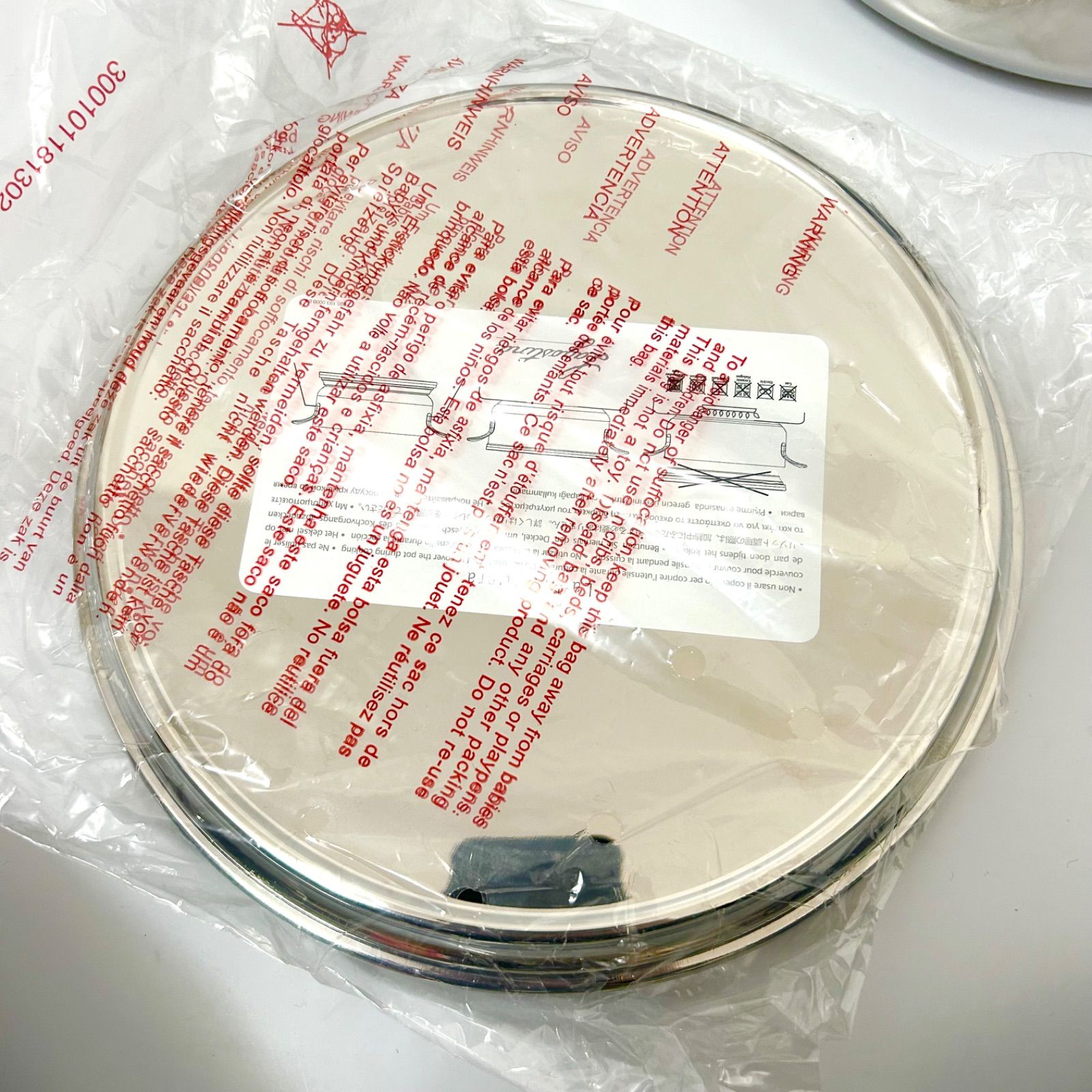 未使用 Lagostina ラゴスティーナ リゾット鍋 24cm 木目フタ 両手鍋