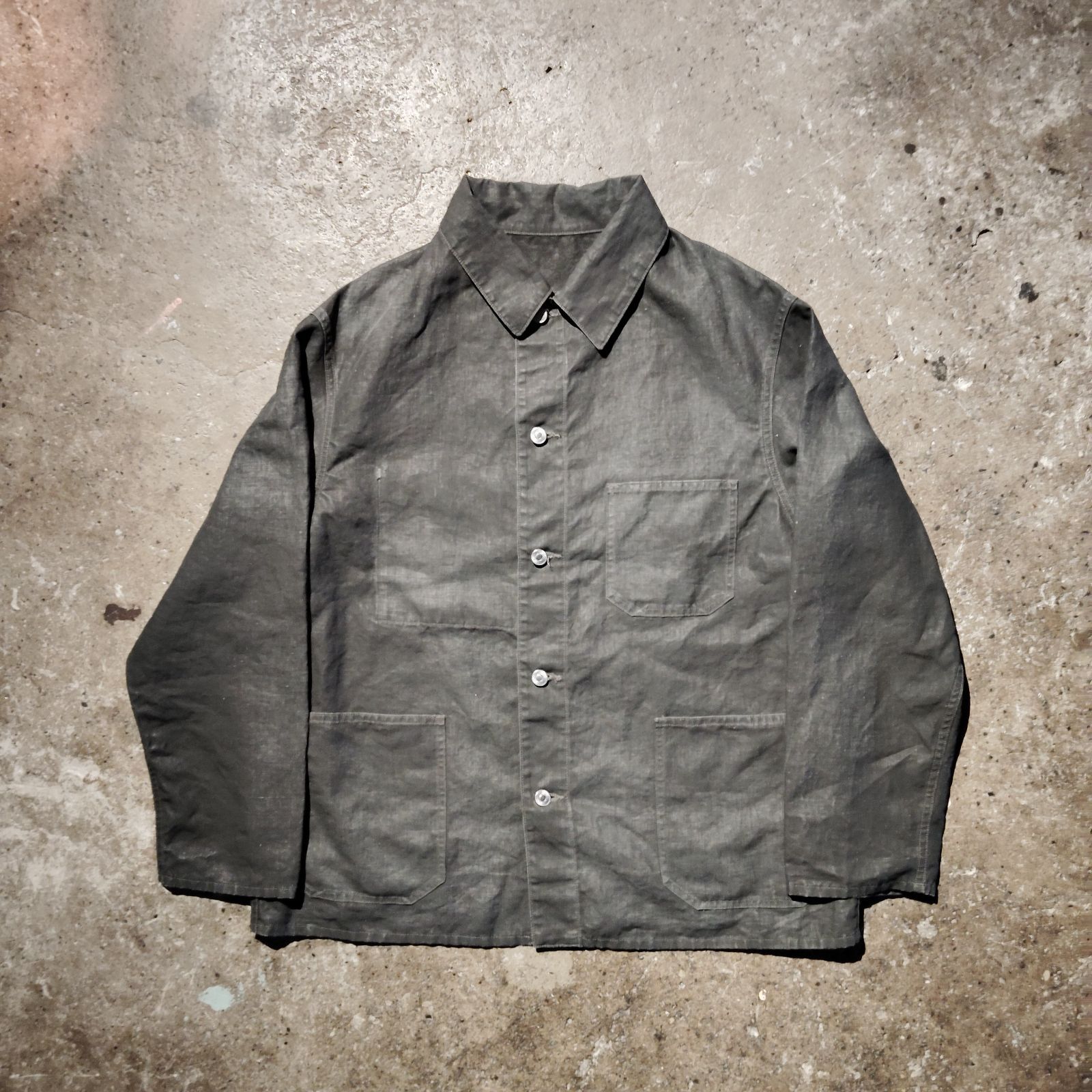 A.PRESSE 25ss Vintage Black Linen Coverall 2 アプレッセ 2025ss