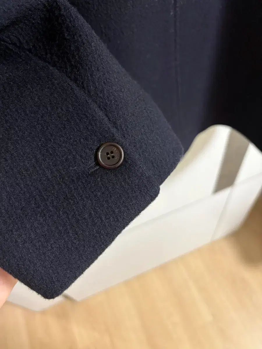 TANNAT ストレート ハーフ コート ネイビー - メルカリ