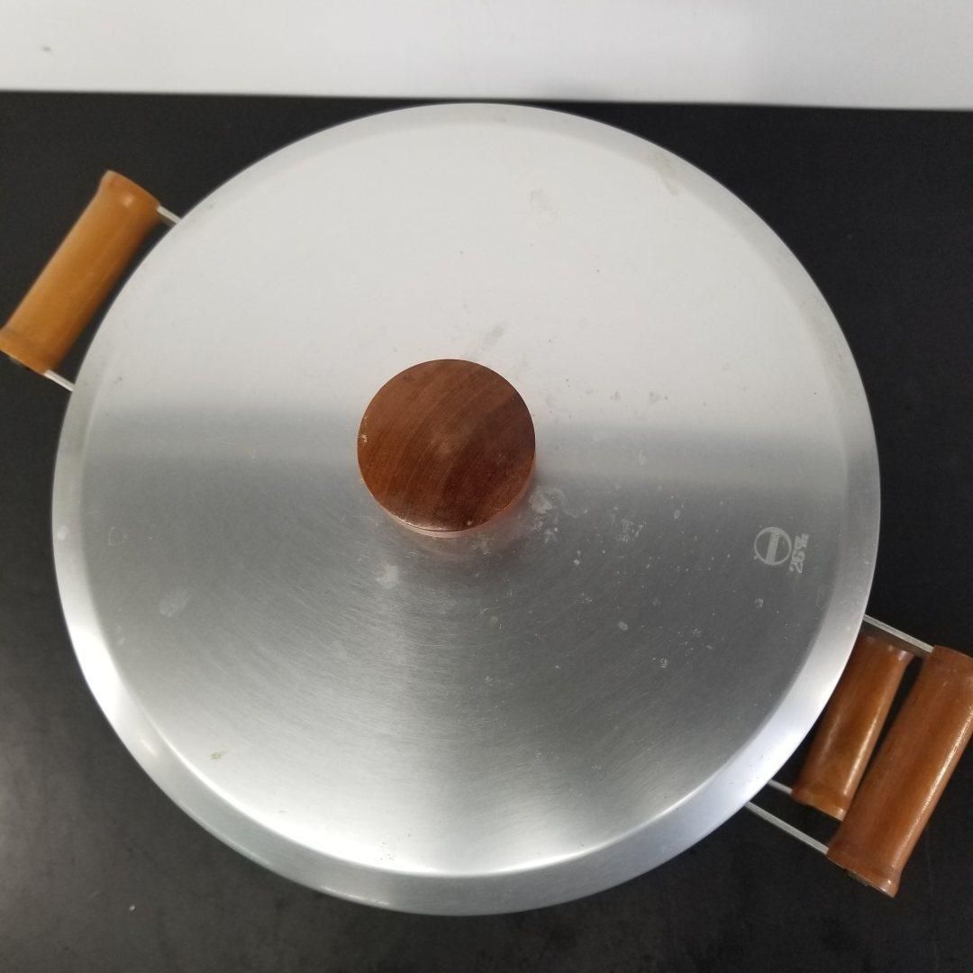 ホクセイ日軽 アルミ製 2段 蒸し器 26cm 木製ハンドル 中古 使用感