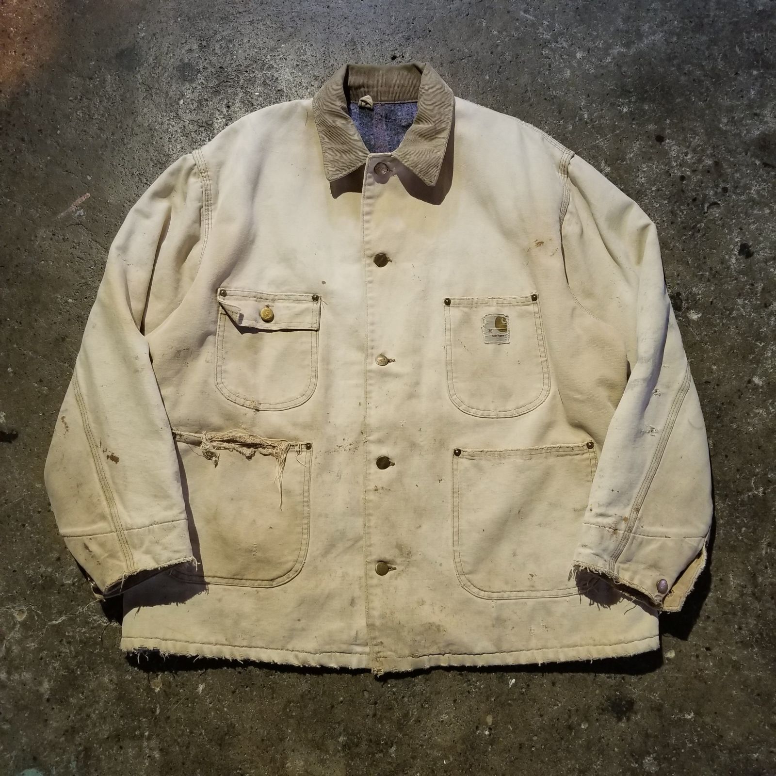 carhartt 70s ミシガンチョアコート 46 プリントタグ カーハート