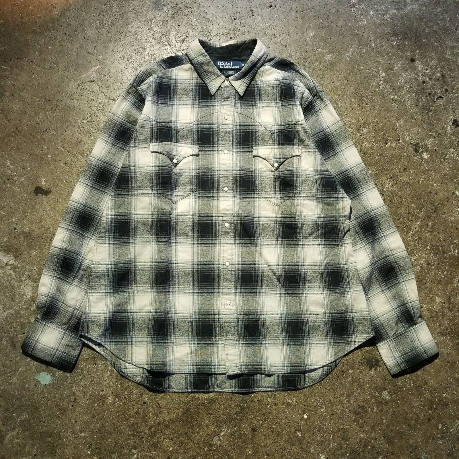 POLO RALPH LAUREN 90s RL WESTERN オンブレチェック ウエスタン