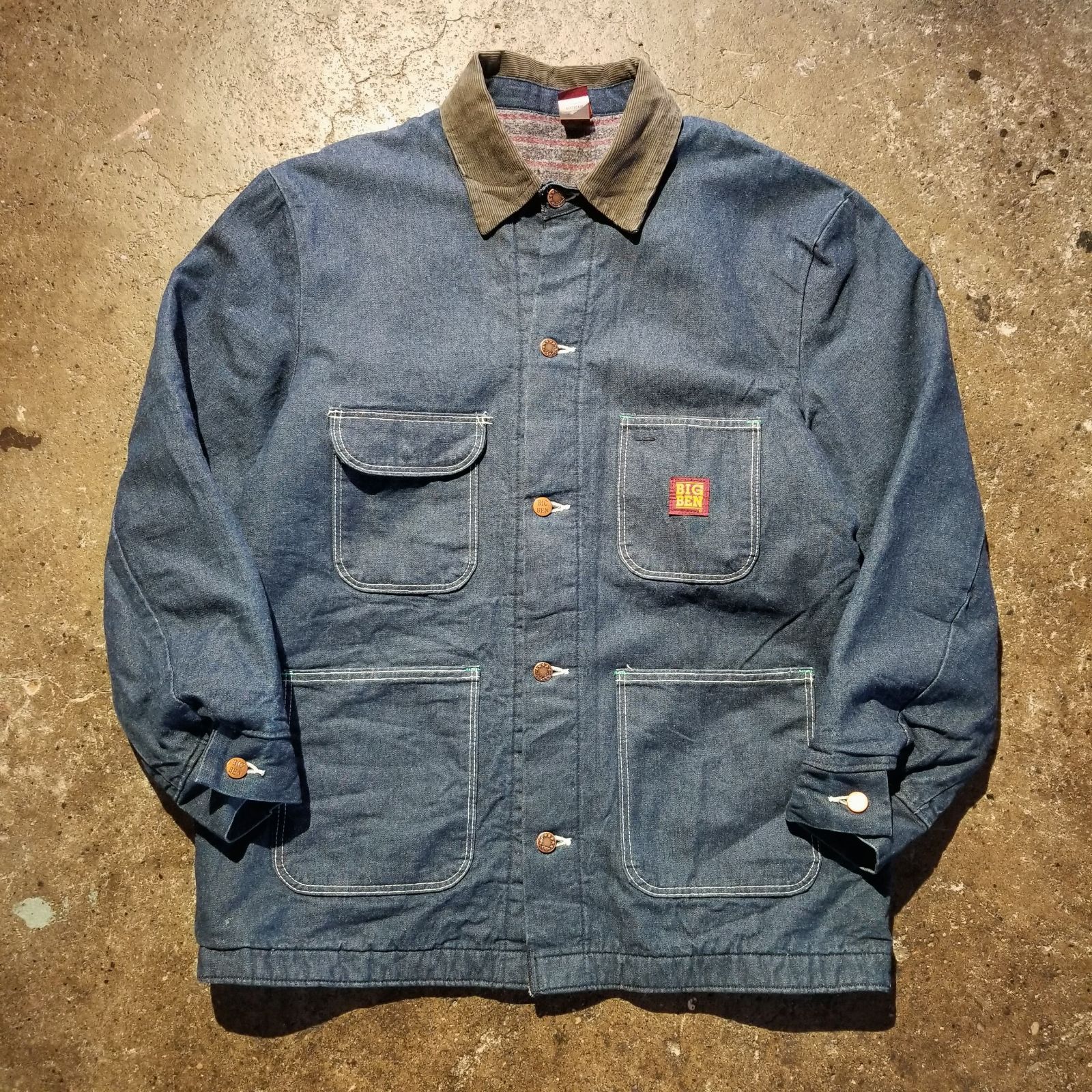 BIG BEN 80s デニムカバーオール ジャケット 裏地ブランケット 40 USA