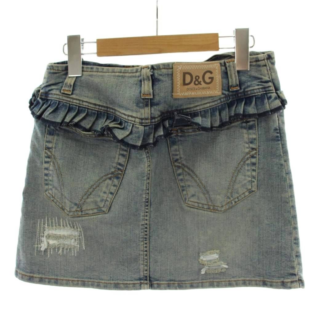 ディー&ジー ドルガバ ドルチェ&ガッバーナ D&G デニムスカート 24/38