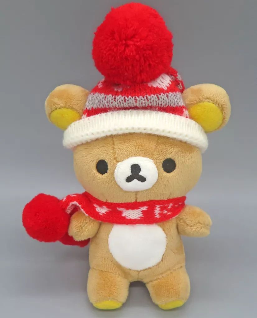 中古】ぬいぐるみ リラックマ ハートのニットぶらさげぬいぐるみ