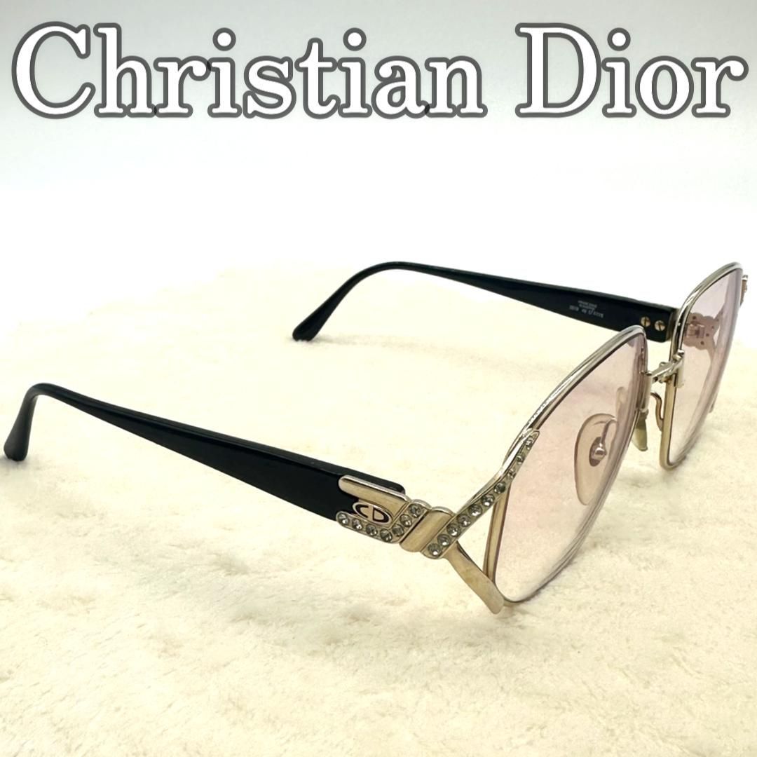 Christian Dior クリスチャンディオール メガネ 度入り ゴールド