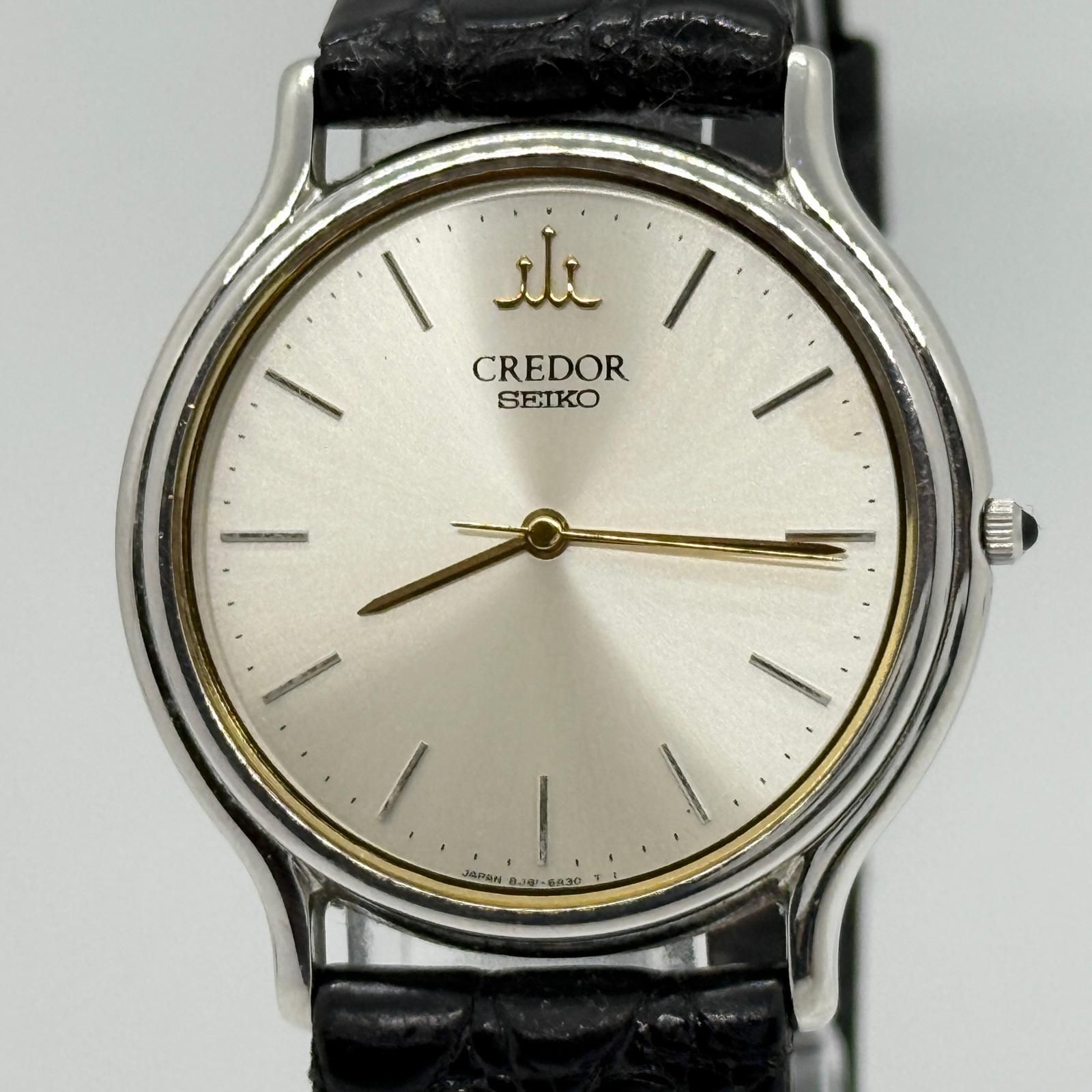 SEIKO セイコー CREDOR クレドール 8J81-6A30 860549 SS ベージュ QZ 