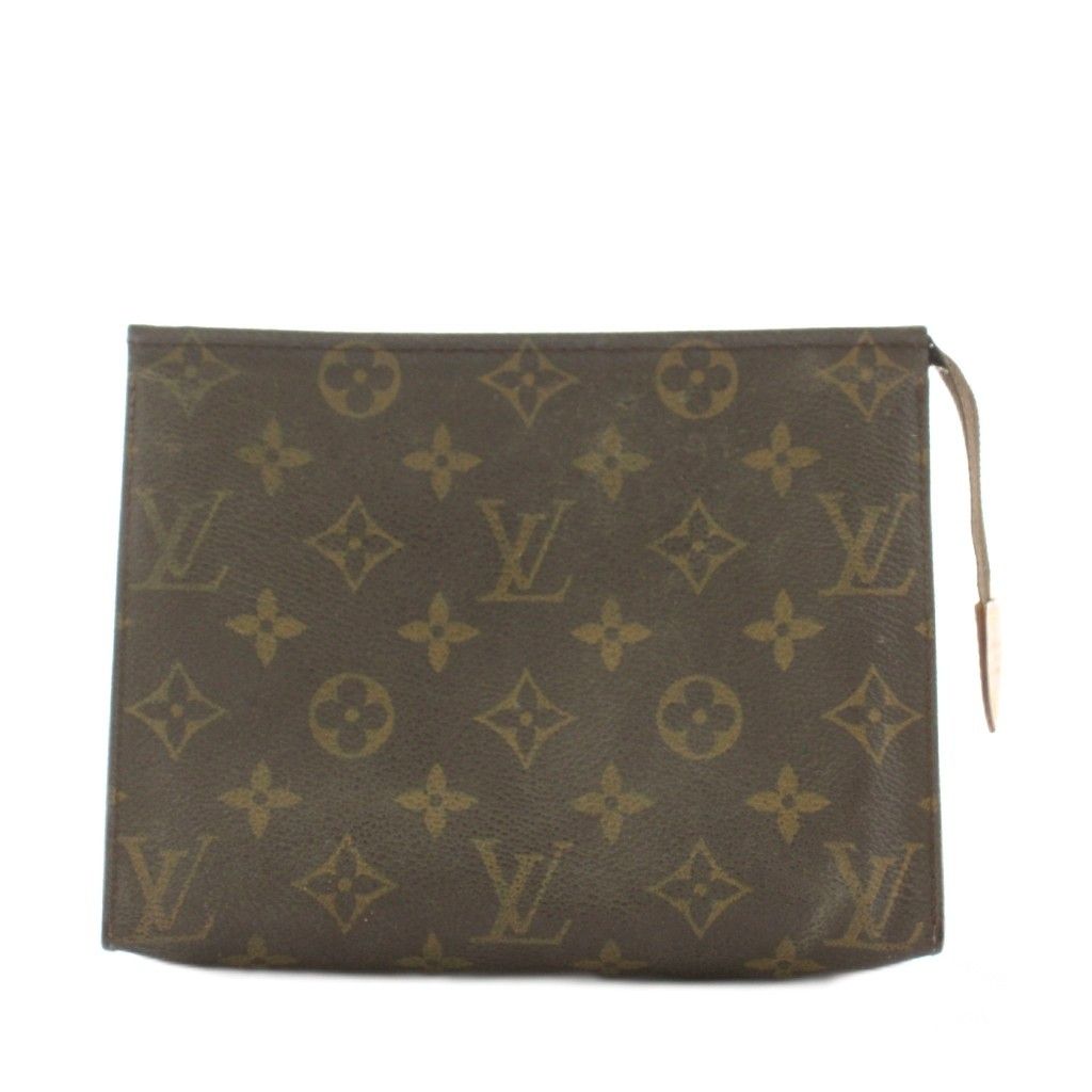 ルイヴィトン LOUIS VUITTON モノグラム ポッシュトワレ19 ポーチ 茶