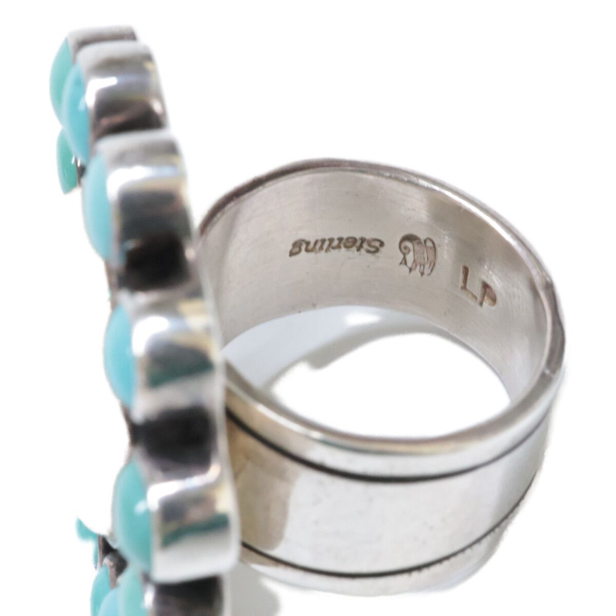 Harpo ハルポ 【美品】2711700730 Sterling ターコイズ フラワー 14号