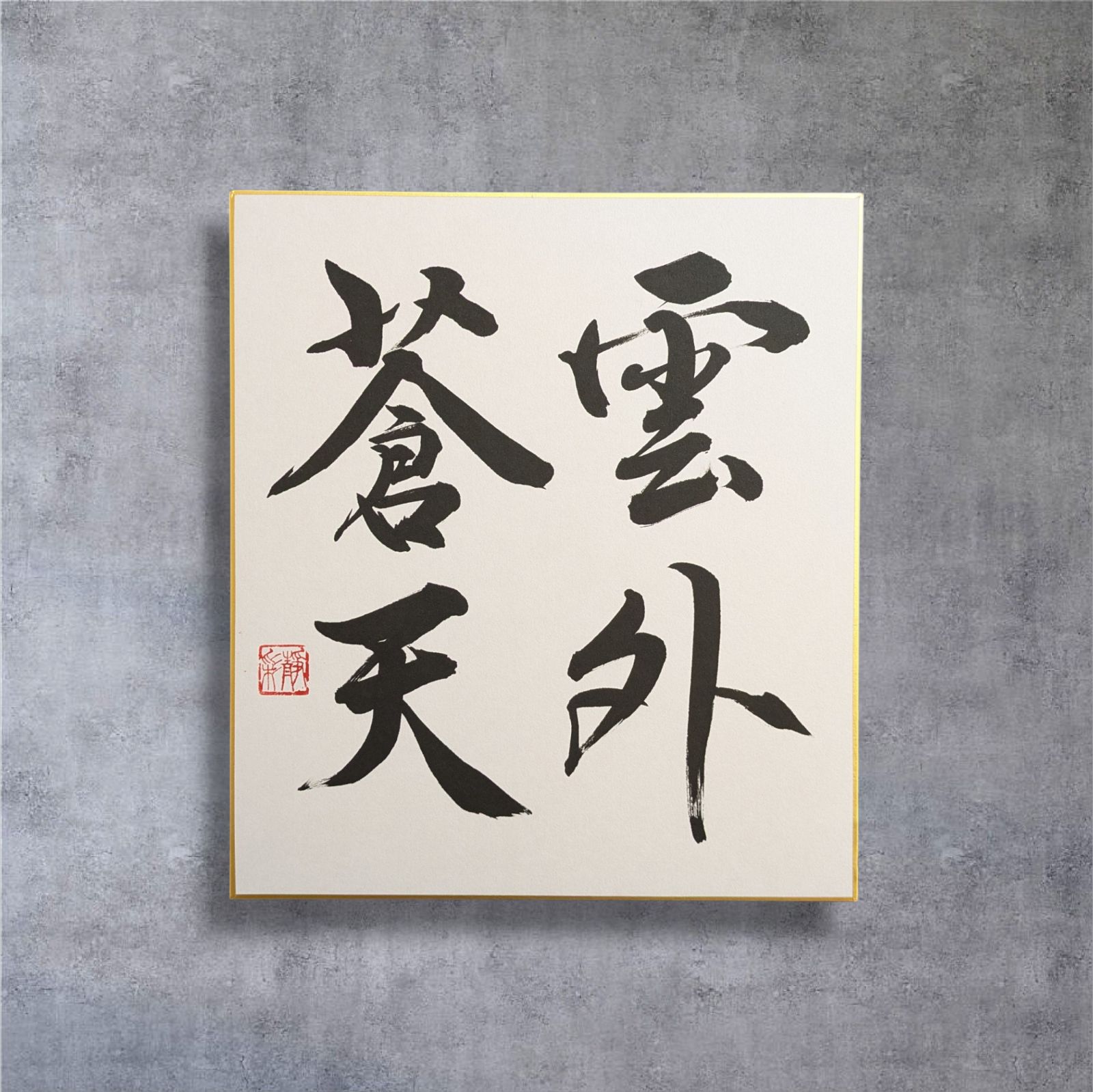 大色紙サイズ『雲外蒼天』一点物書道作品 - メルカリ