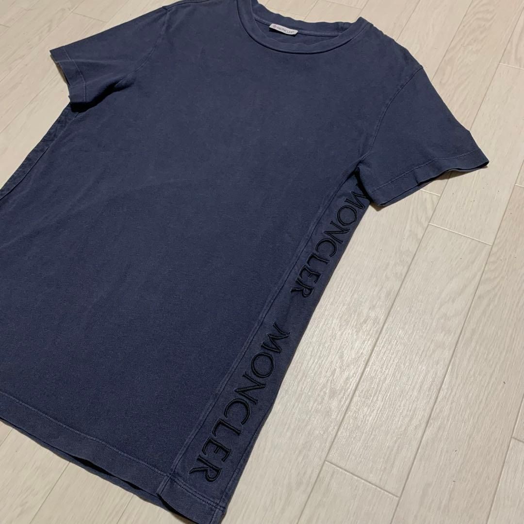 MONCLER レタリングロゴ Tシャツ ネイビー M 国内正規品 4S194 - メルカリ