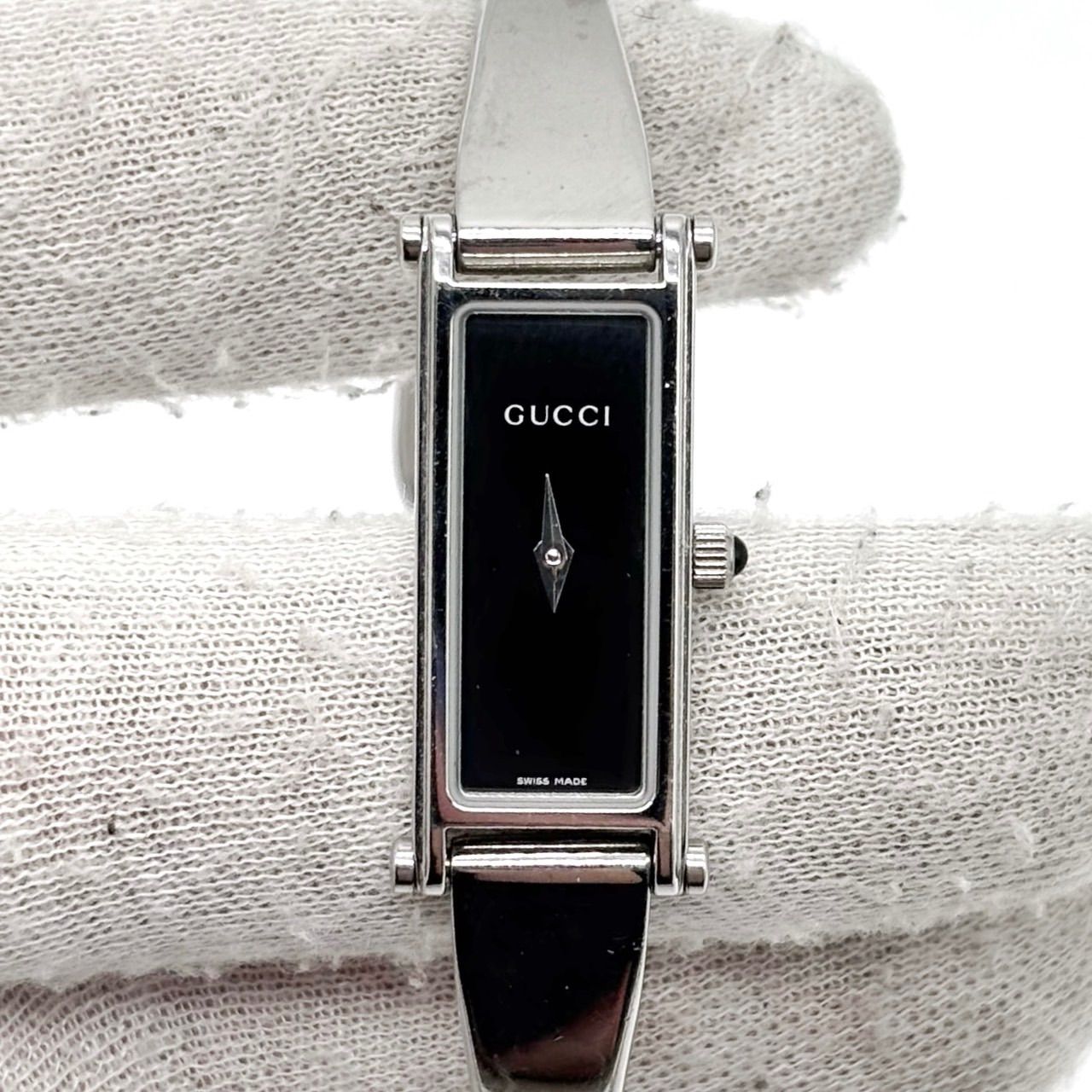 良品 グッチ GUCCI 腕時計 1500L シルバー 白文字盤 レディース 【公式 