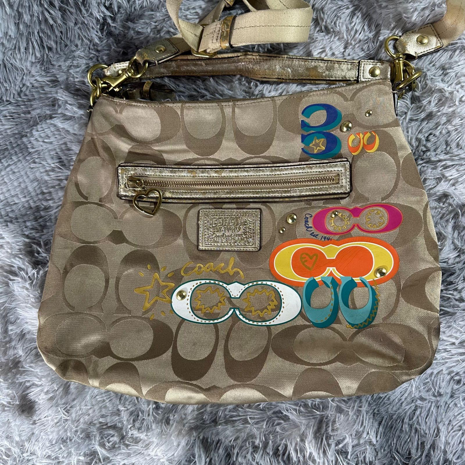 COACH コーチ 2WAY シグネチャー ショルダーバッグ セミショルダー 