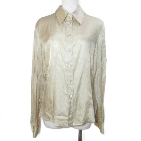 フェンディ FENDI jeans ズッカ ロゴ 総柄 シルクシャツ ブラウス