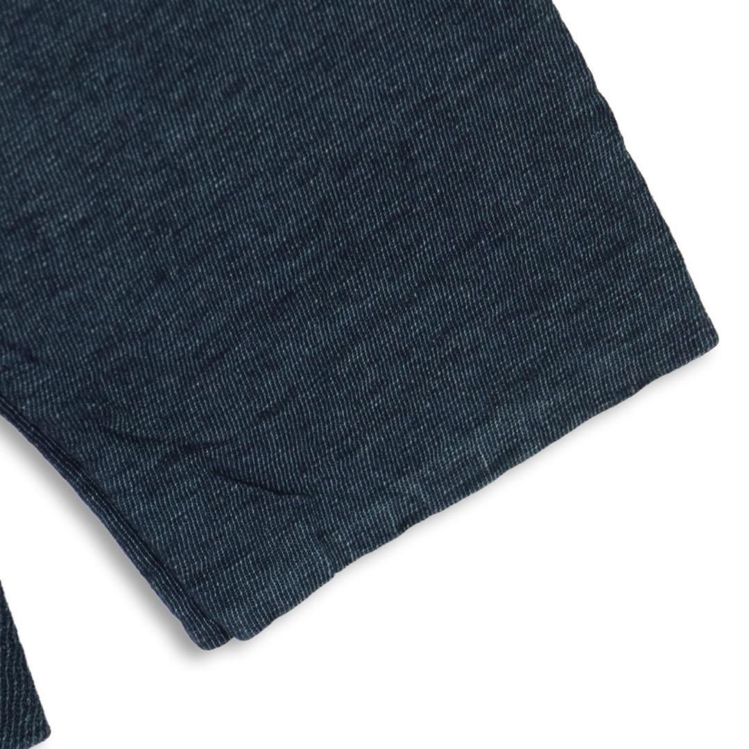 現行 美品】45R 45RPM インディゴ パッチワーク 藍染め 長袖カットソー