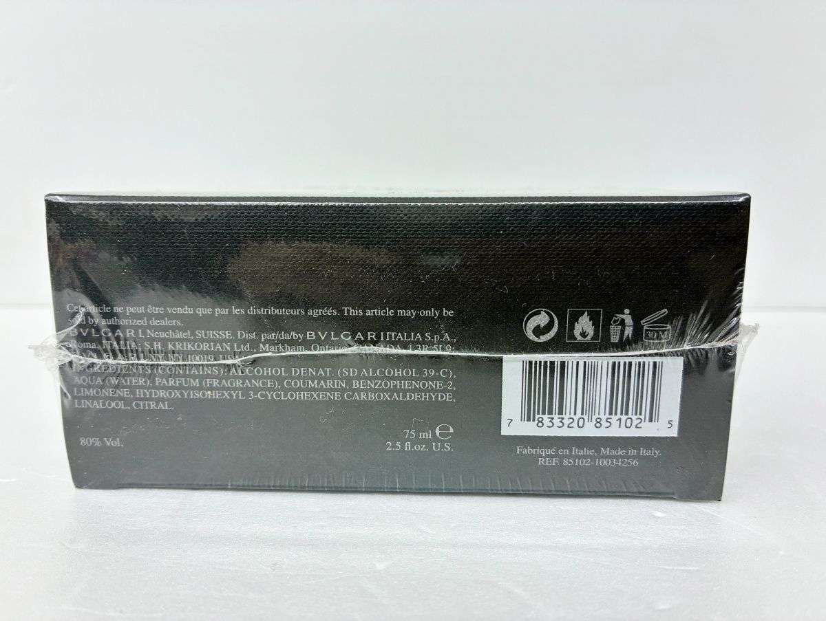 未開封 BVLGARI ブルガリ ブラック オードトワレ 75ml イタリア製
