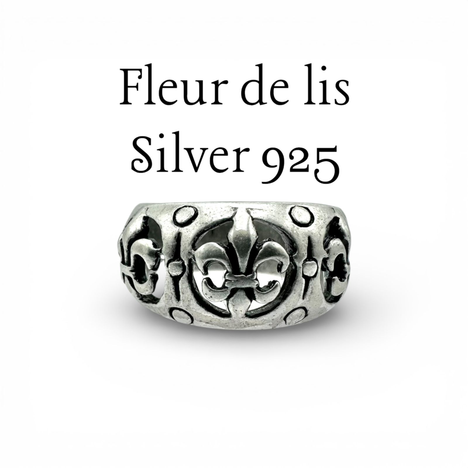 百合の紋章】Fleur de lis ゴシックフレア Silver 925 刻印 80s 