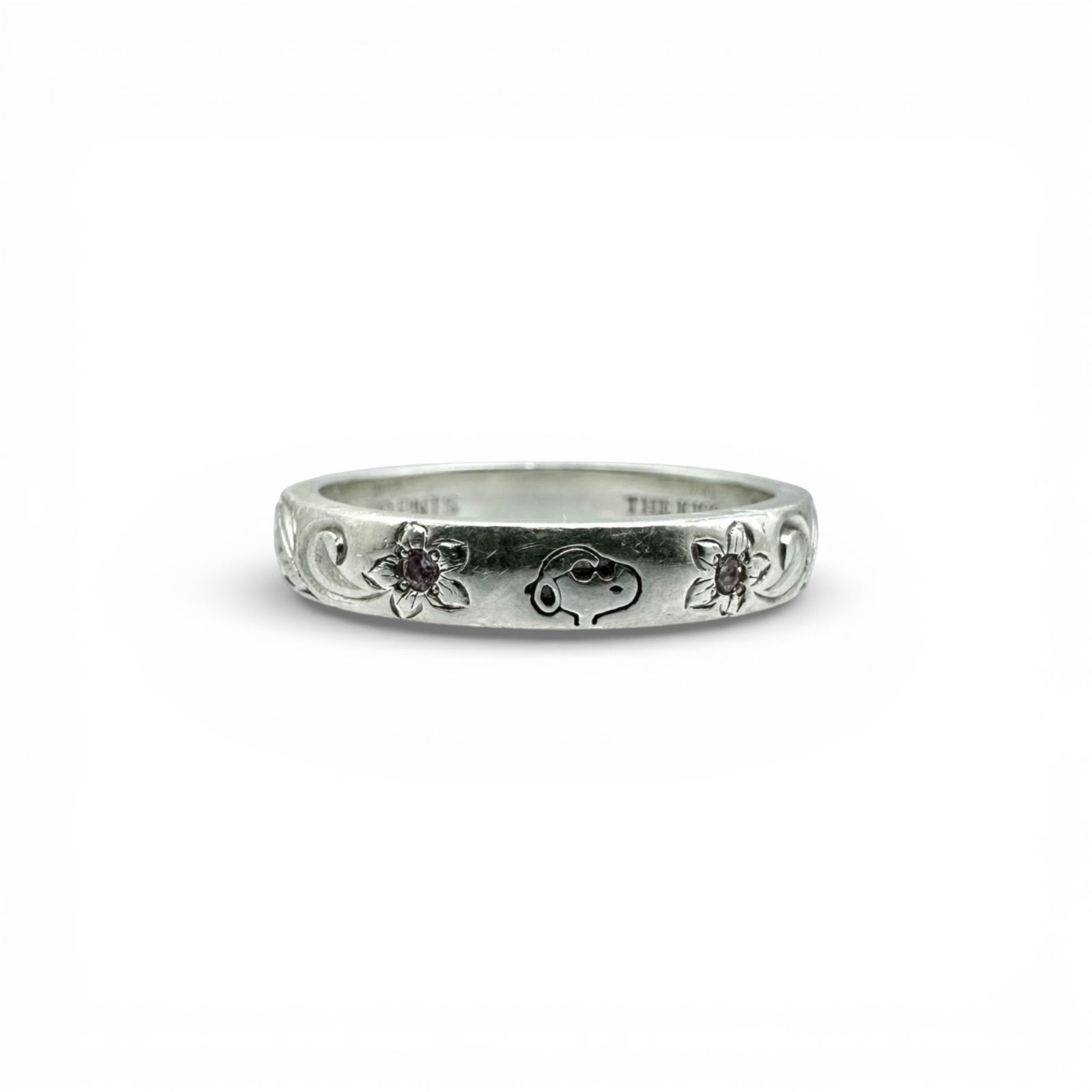 希少　スヌーピー ヴィンテージ　シルバー　925 リング　指輪　ターコイズ 11 愛らしい横顔】SNOOPY スヌーピー PEANUT Silver 刻印 Design Ring